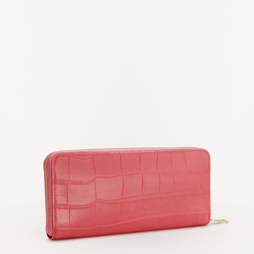 Women's Furla Babylon Xl Zip Around Wallets Pink | 10248YWUQ