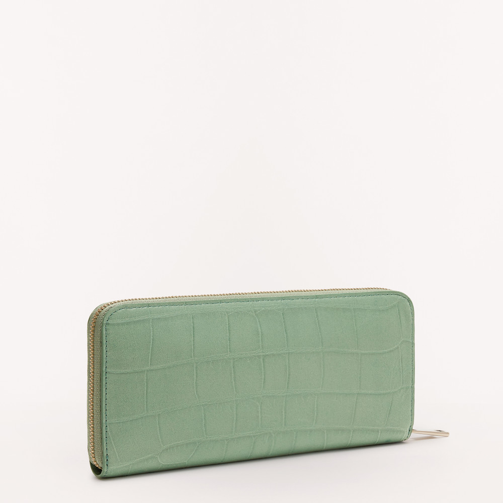 Women's Furla Babylon Xl Zip Around Wallets Green | 97185BDVC