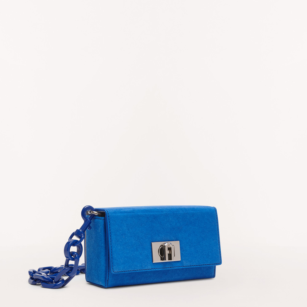 Women's Furla Bloom Shoulder Bags Blue | 96837EAZU