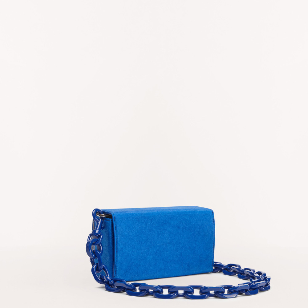 Women's Furla Bloom Shoulder Bags Blue | 96837EAZU