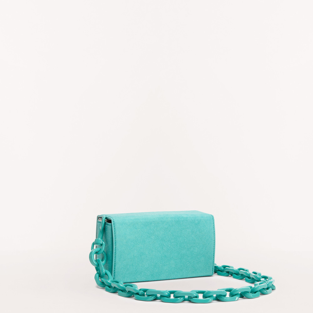 Women's Furla Bloom Shoulder Bags Turquoise | 47836ZSHM