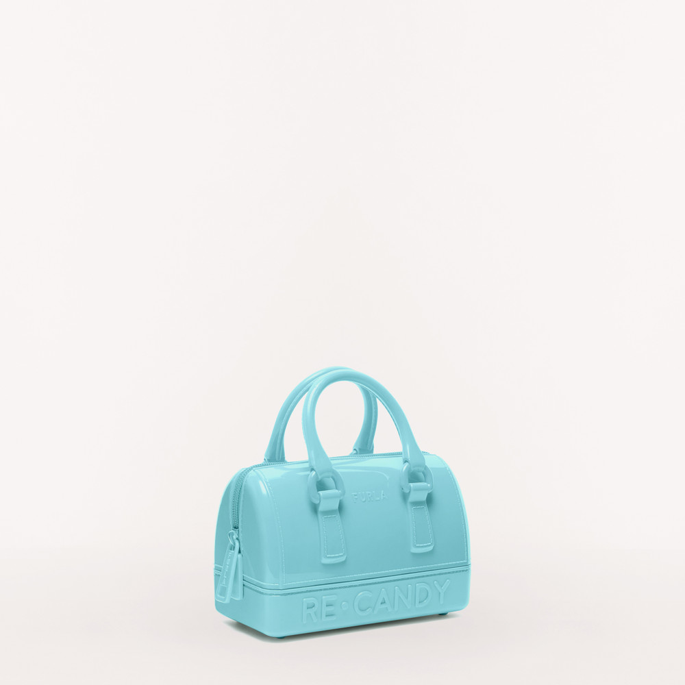 Women's Furla Candy M Top Handles Blue | 61807DKOA