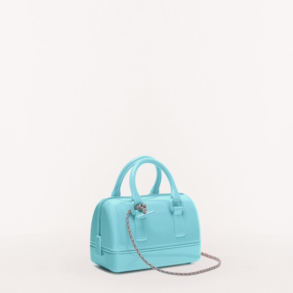 Women's Furla Candy M Top Handles Blue | 61807DKOA