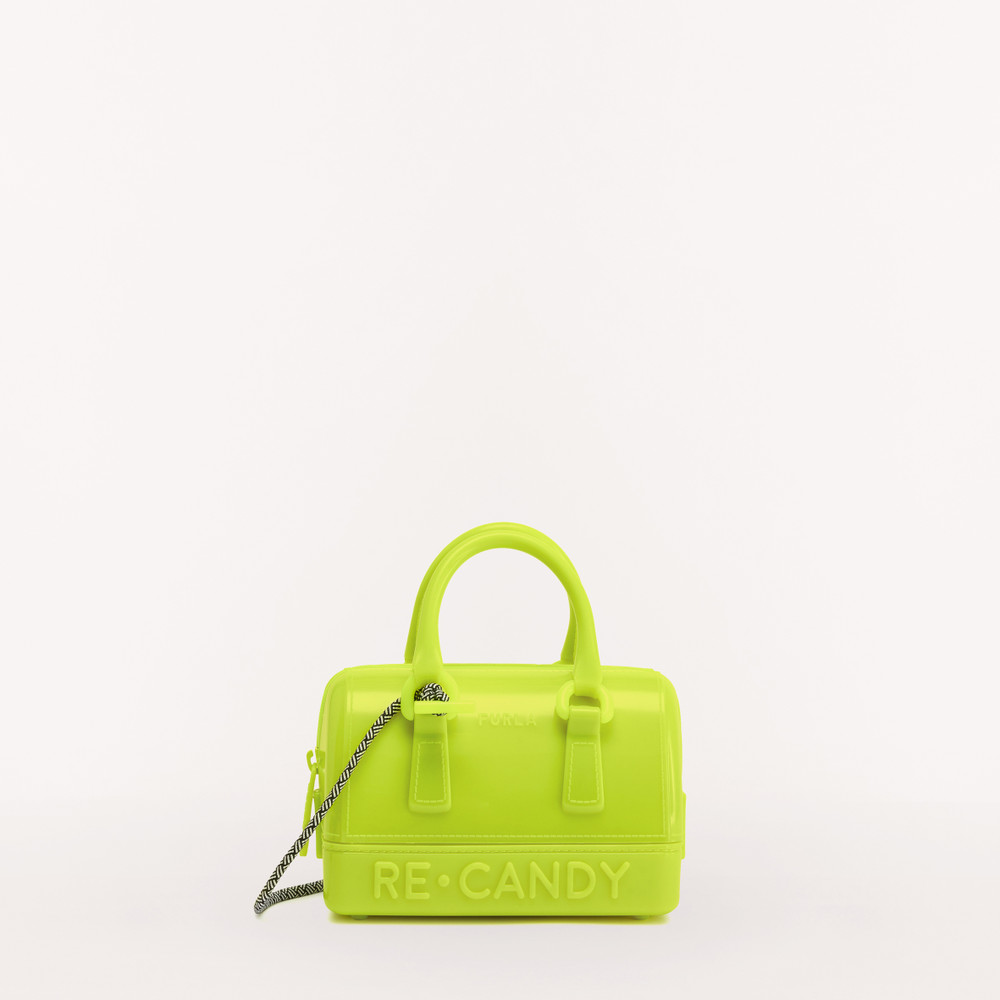 Women\'s Furla Candy M Top Handles Green | 47061TKUA