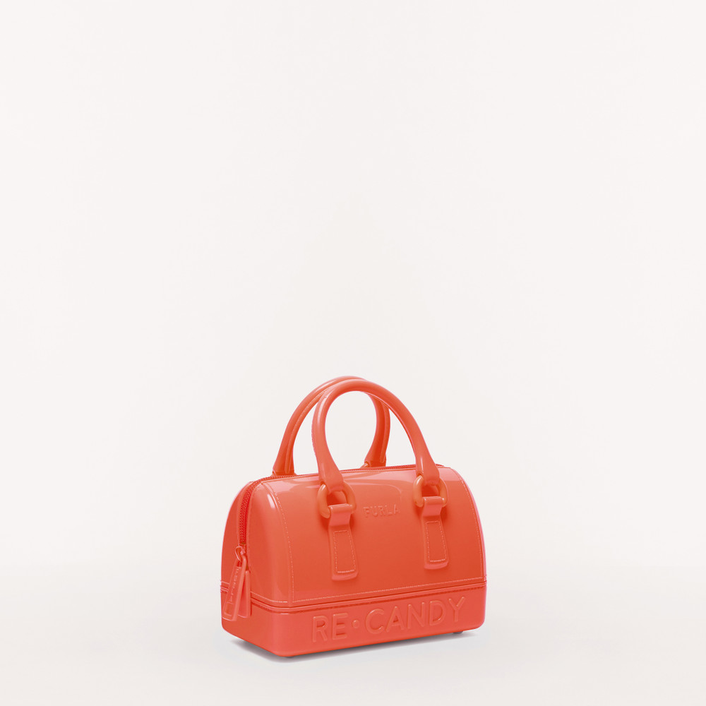 Women's Furla Candy M Top Handles Orange | 08725VLTB