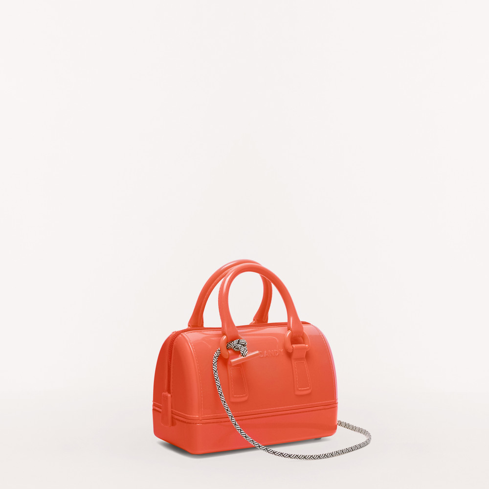 Women's Furla Candy M Top Handles Orange | 08725VLTB