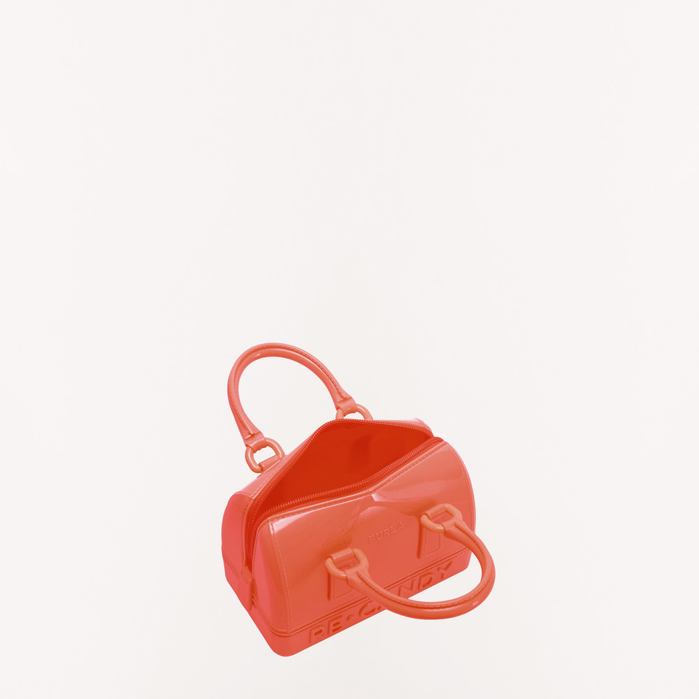 Women's Furla Candy M Top Handles Orange | 08725VLTB