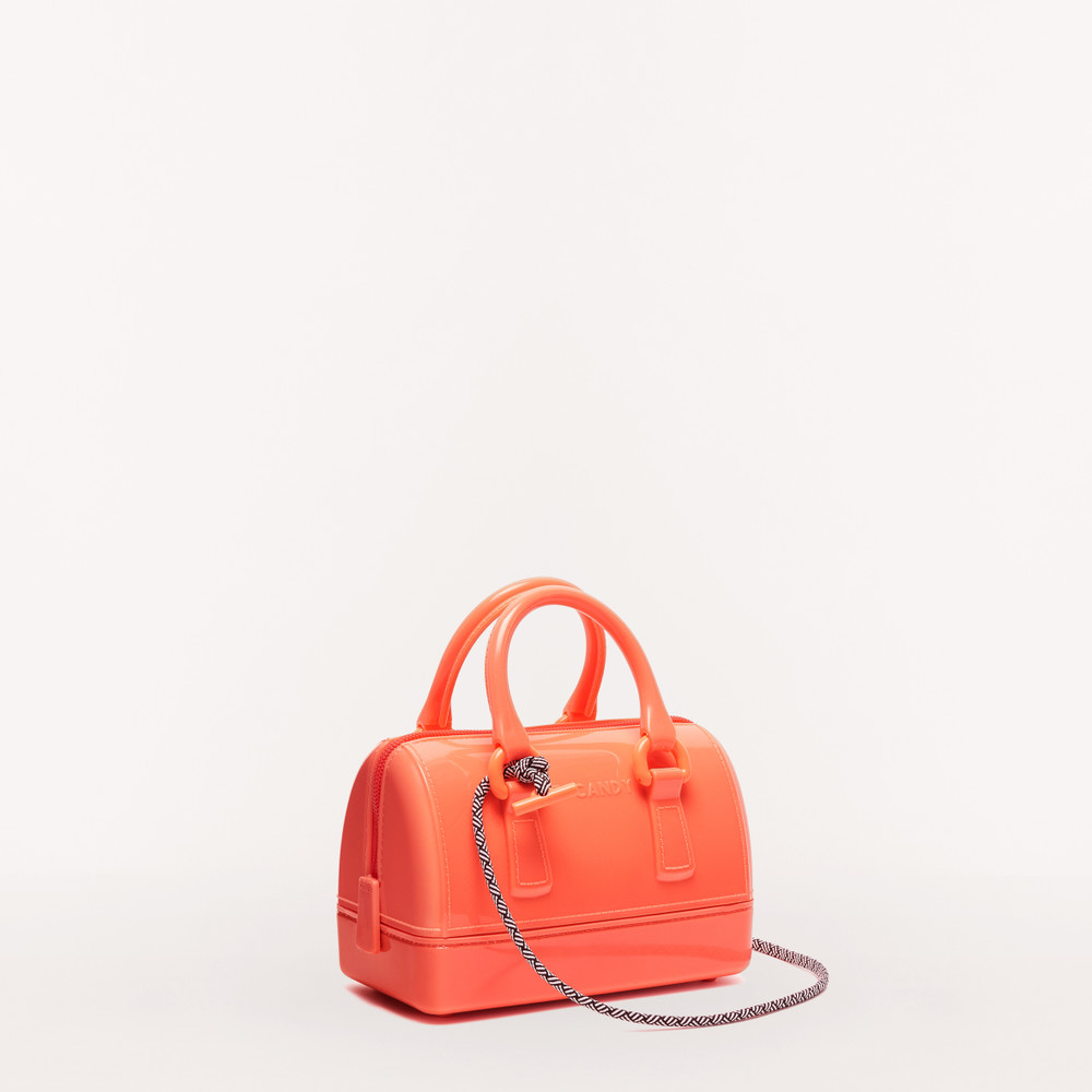 Women's Furla Candy M Top Handles Orange | 54163RFMJ