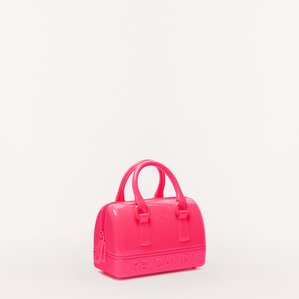 Women's Furla Candy M Top Handles Pink | 93187BUGJ