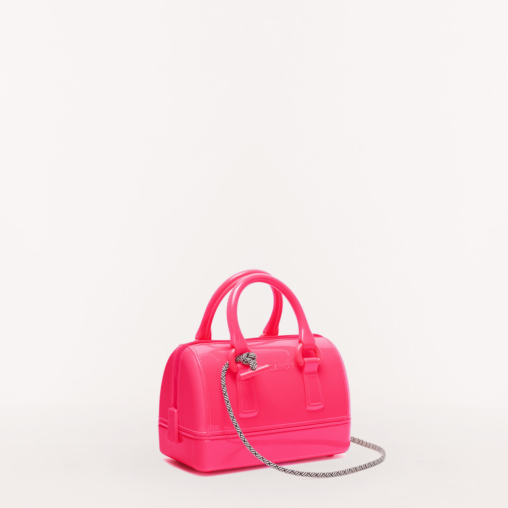 Women's Furla Candy M Top Handles Pink | 93187BUGJ