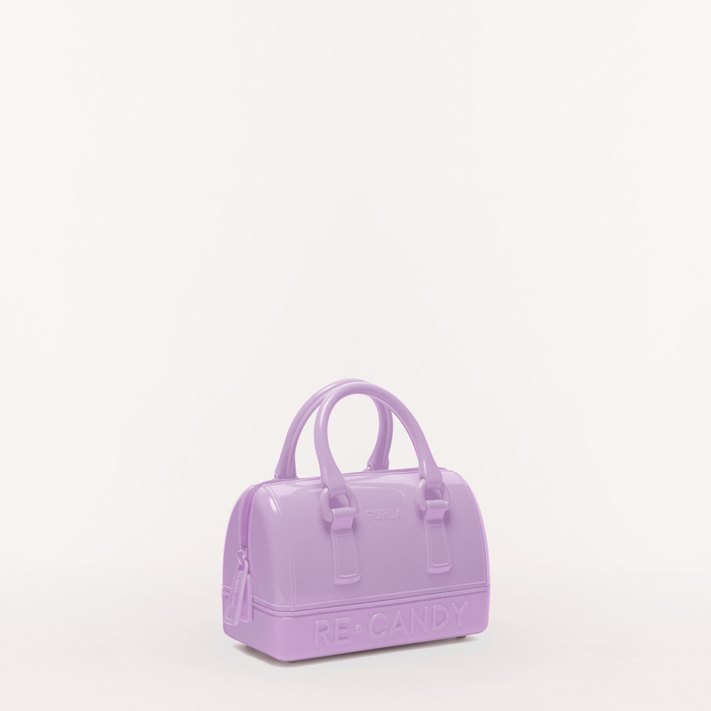 Women's Furla Candy M Top Handles Purple | 28457IZXT