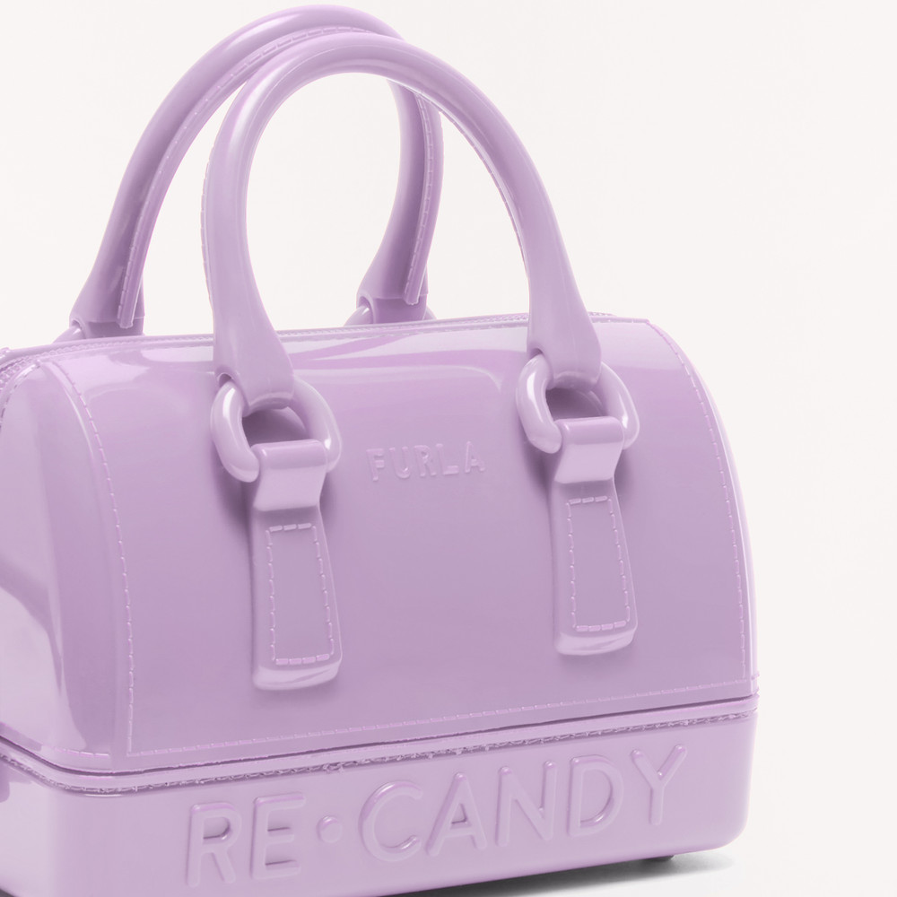 Women's Furla Candy M Top Handles Purple | 28457IZXT