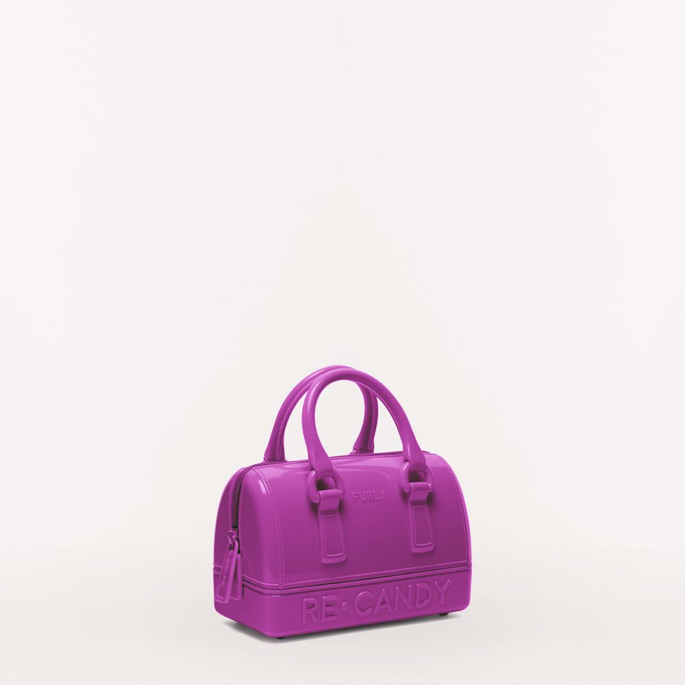 Women's Furla Candy M Top Handles Purple | 72063DVWE