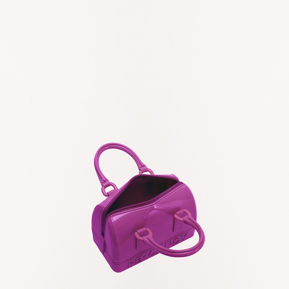 Women's Furla Candy M Top Handles Purple | 72063DVWE