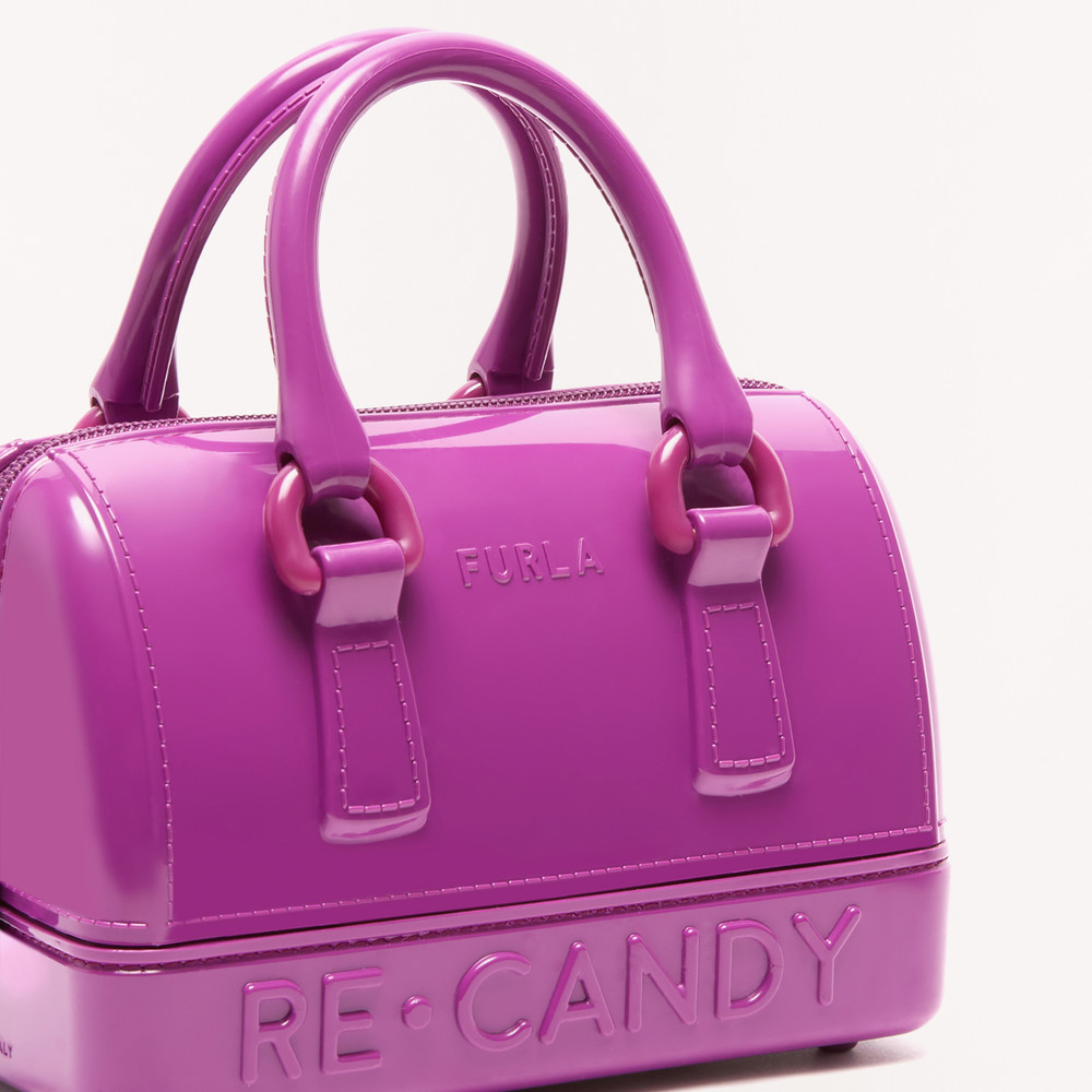 Women's Furla Candy M Top Handles Purple | 72063DVWE