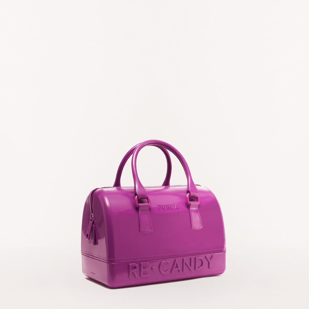 Women's Furla Candy S Top Handles Purple | 89706DMPV