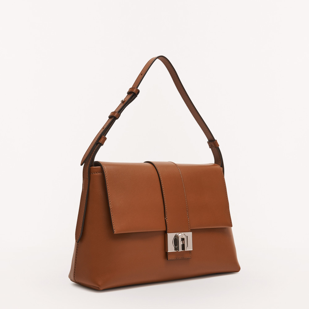 Women's Furla Charlotte M Shoulder Bags Brown | 25107XGQS