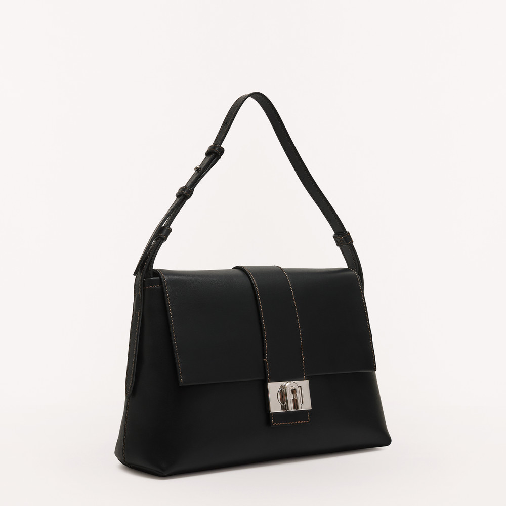 Women's Furla Charlotte M Shoulder Bags Black | 86149CVSZ