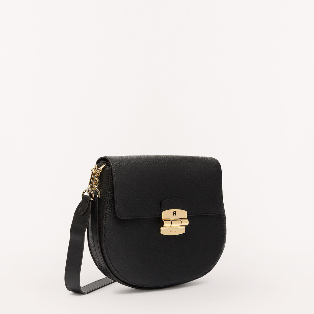 Women's Furla Club 2 S Crossbody Bags Black | 35482NTFK