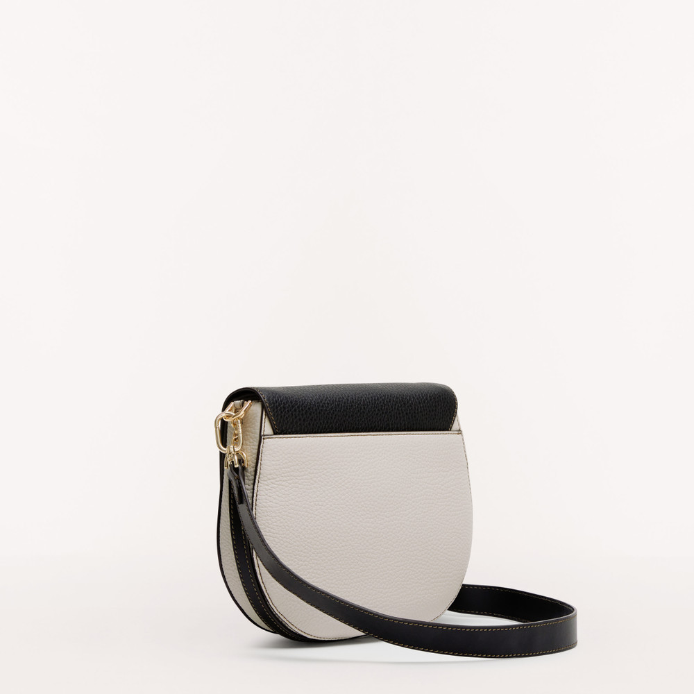 Women's Furla Club 2 S Crossbody Bags Black White | 86017YCMH