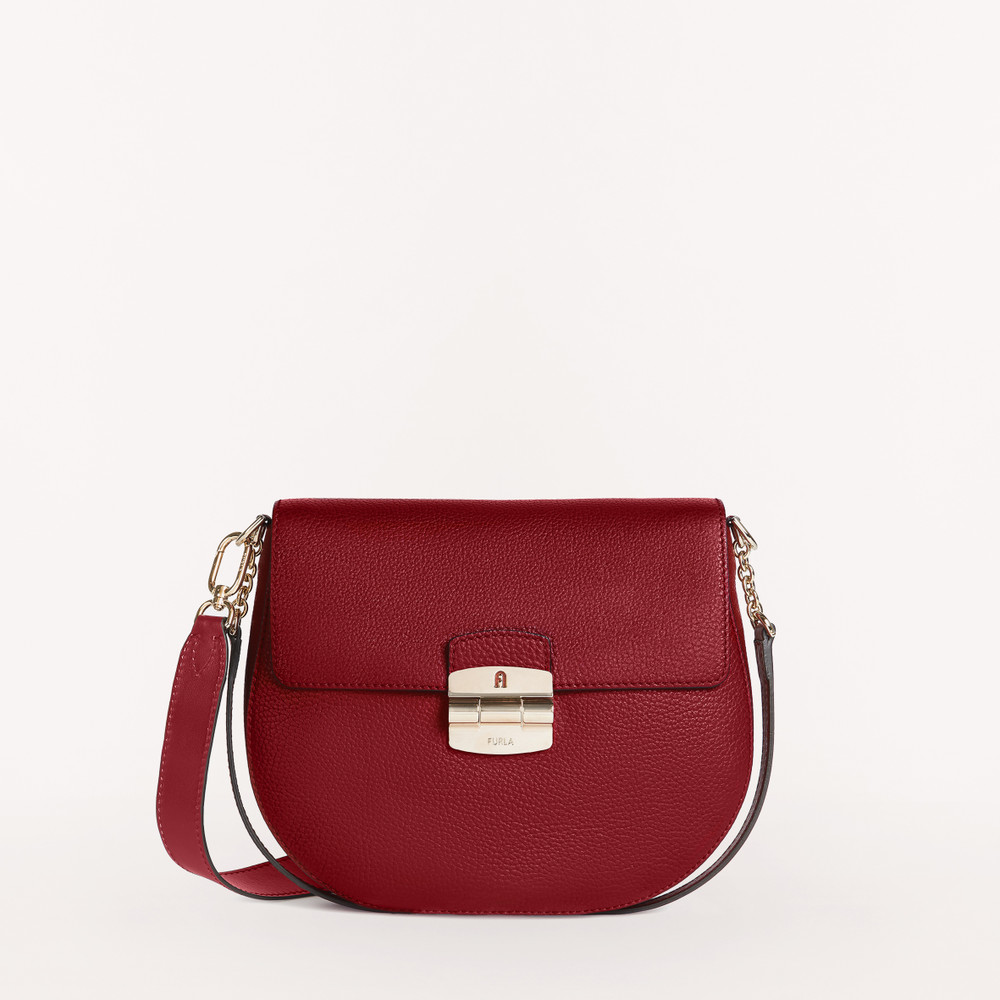 Women\'s Furla Club 2 S Crossbody Bags Burgundy | 01467ABGH