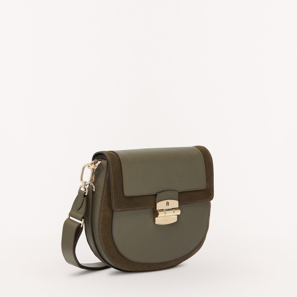 Women's Furla Club 2 S Crossbody Bags Olive | 86542ZGBO