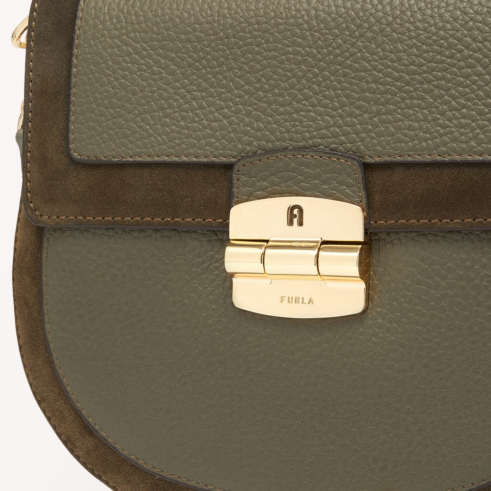 Women's Furla Club 2 S Crossbody Bags Olive | 86542ZGBO