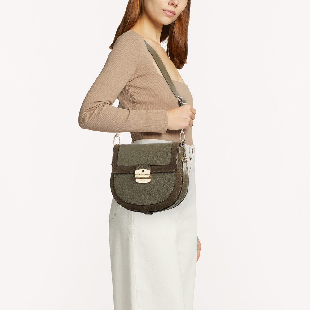 Women's Furla Club 2 S Crossbody Bags Olive | 86542ZGBO