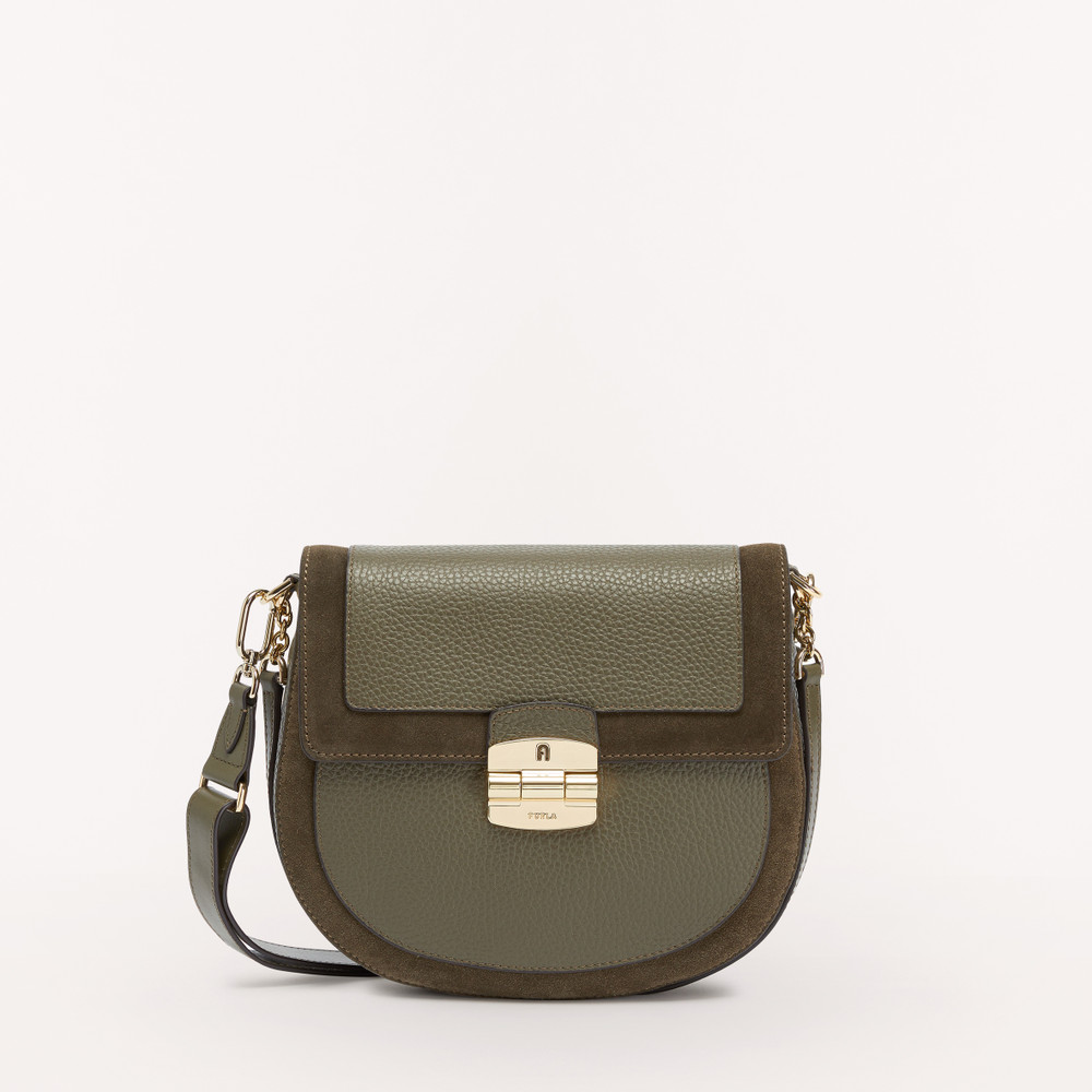 Women\'s Furla Club 2 S Crossbody Bags Olive | 86542ZGBO