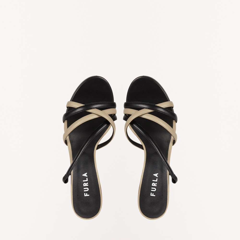 Women's Furla Code Sandals Black | 94108MWOE