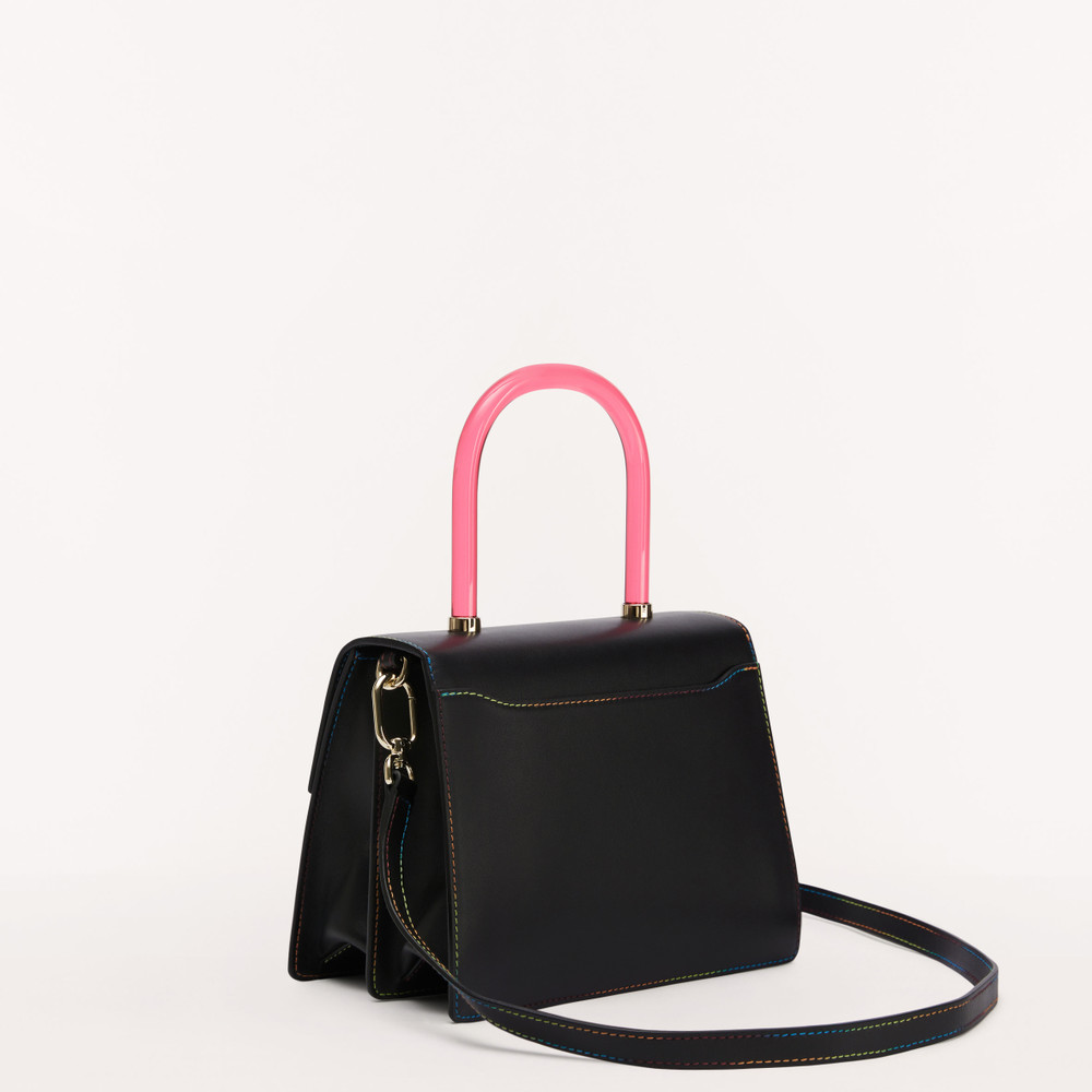 Women's Furla Elettra S Top Handles Black | 06284LPQB