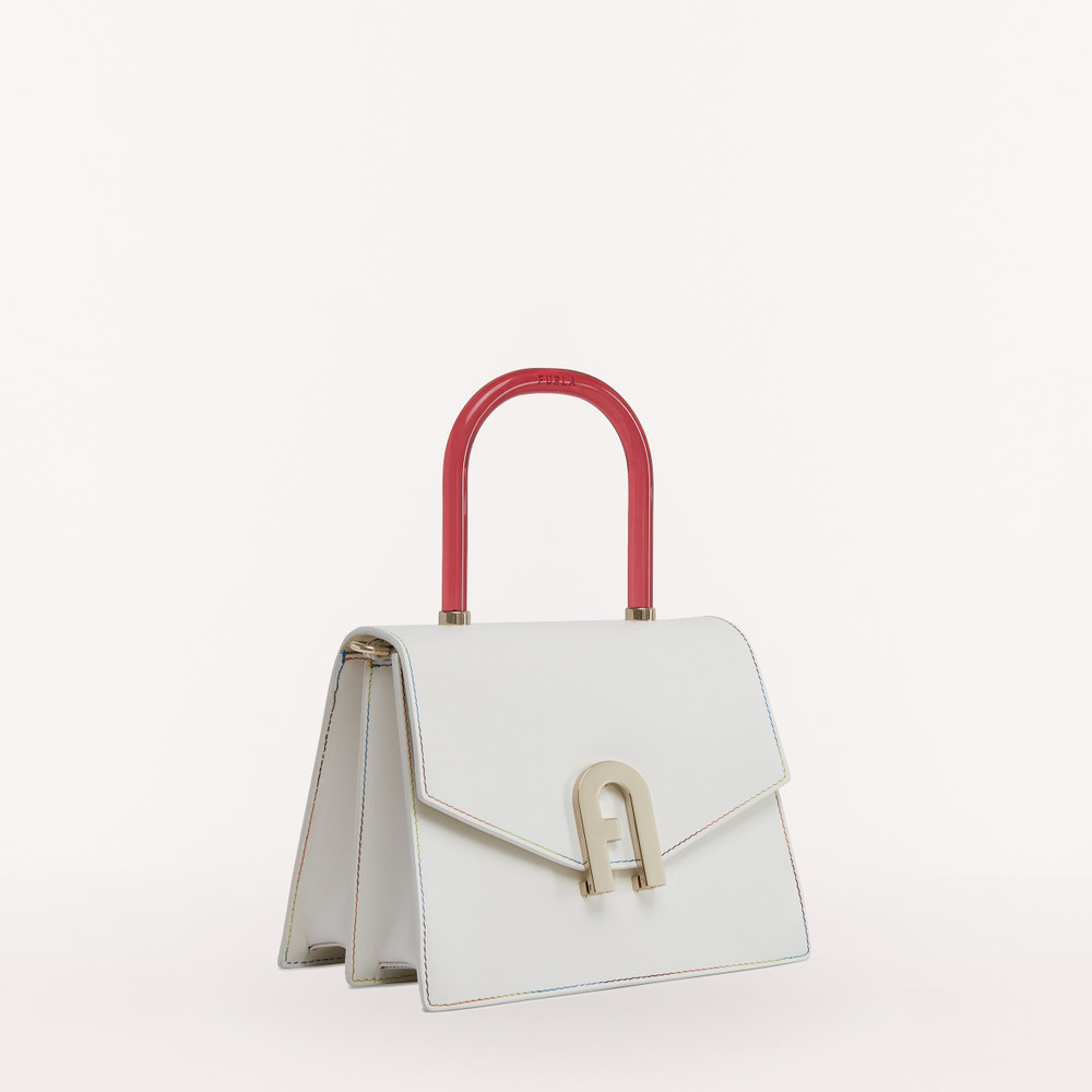 Women's Furla Elettra S Top Handles White | 08917OHZK