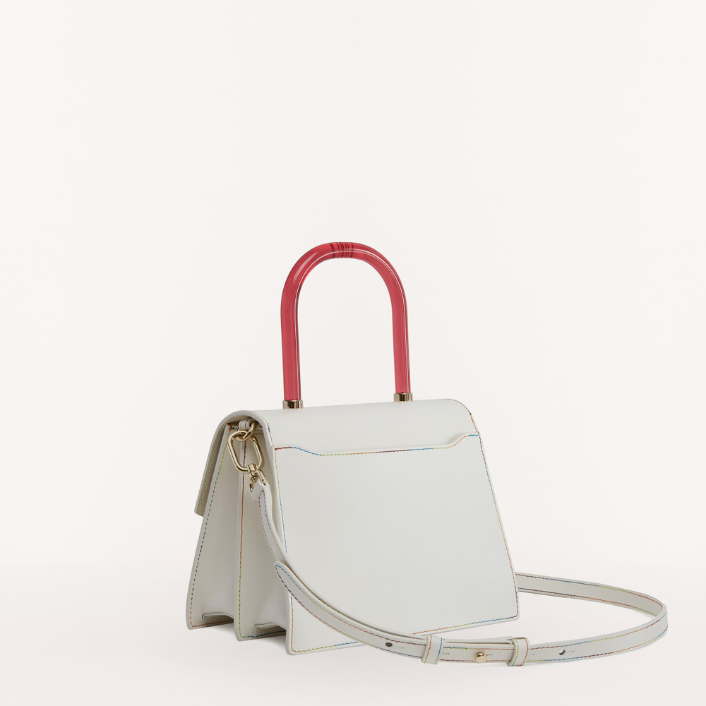 Women's Furla Elettra S Top Handles White | 08917OHZK