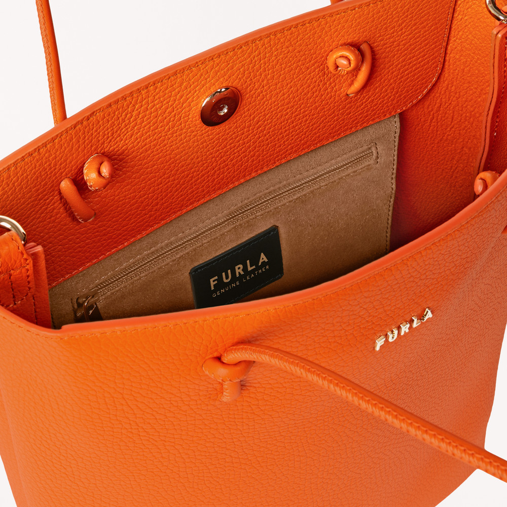 Women's Furla Essential M Tote Bags Orange | 76219OBPU