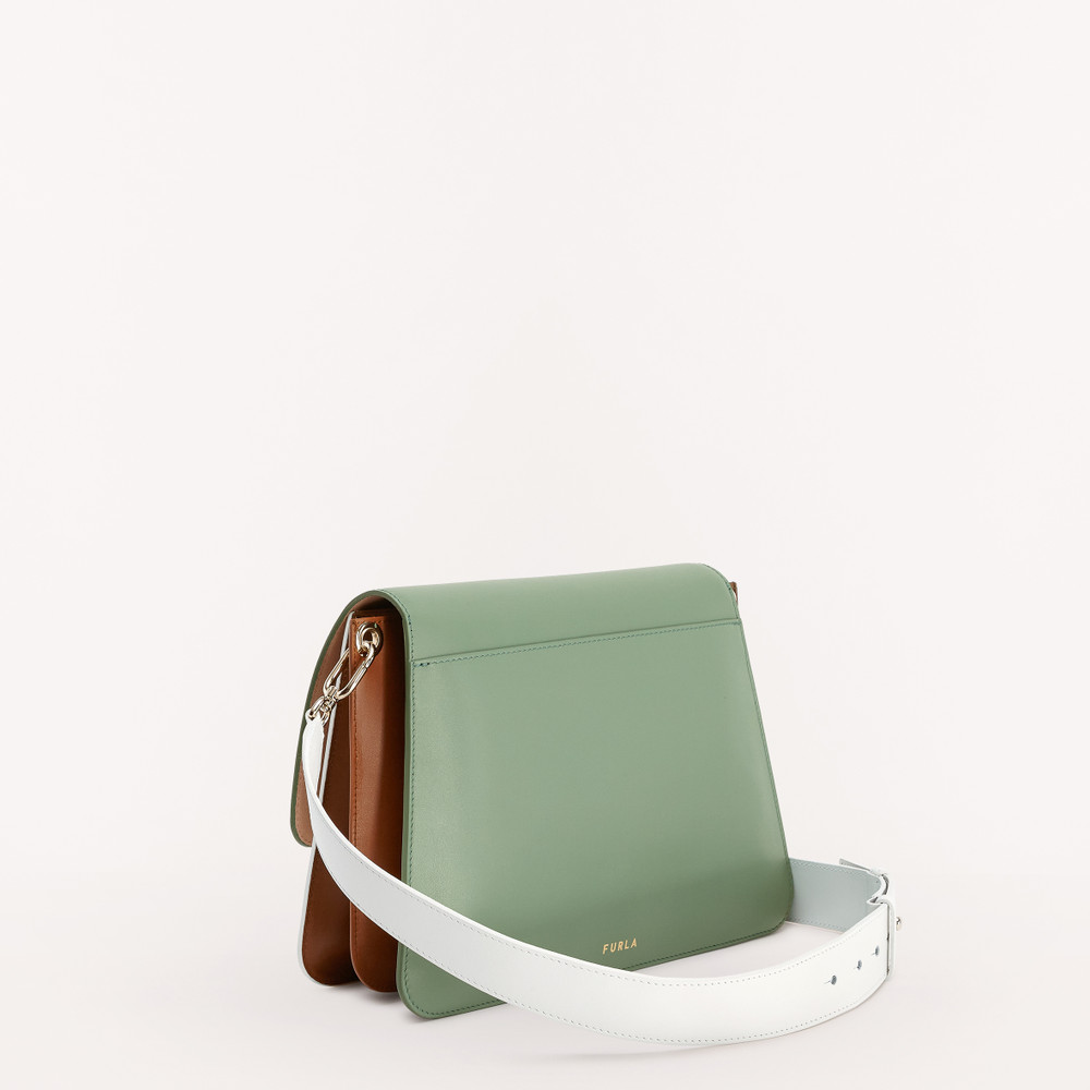 Women's Furla Gemma M Shoulder Bags Green | 30724OCUZ