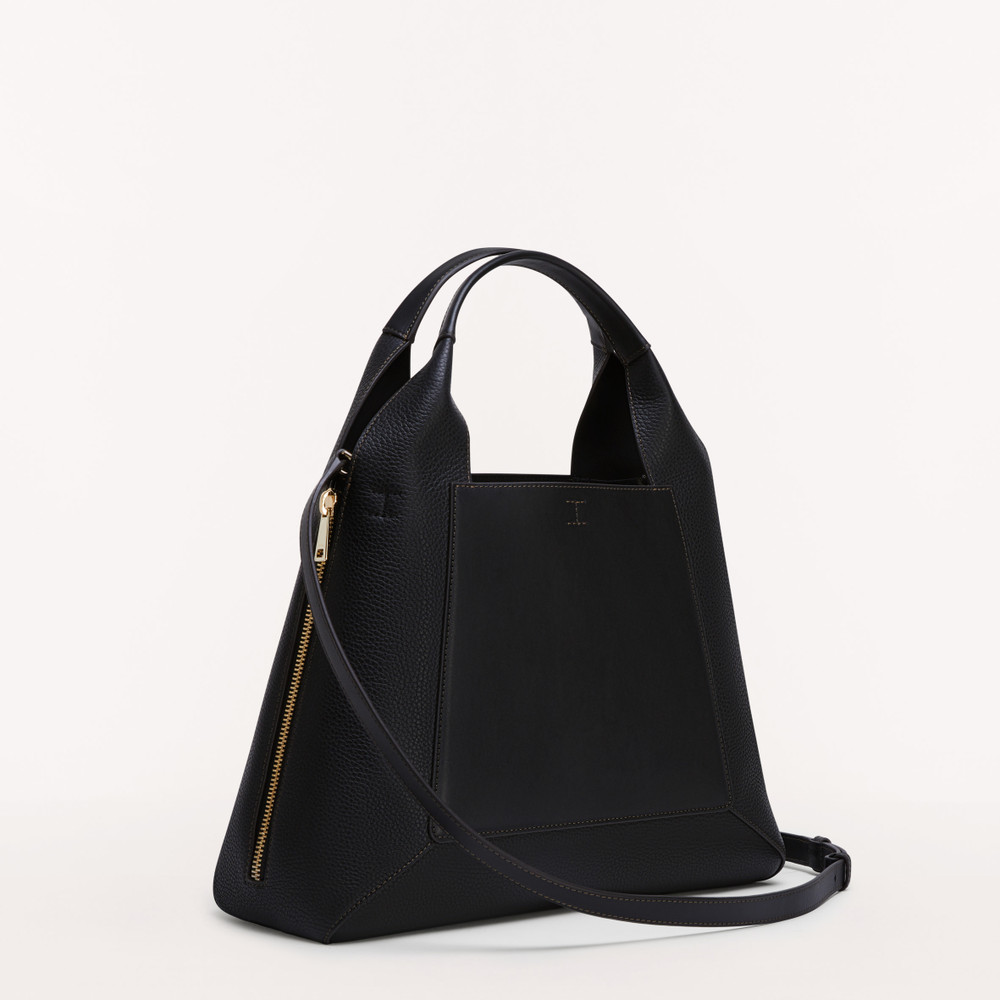 Women's Furla Gilda L Tote Bags Black | 29387WDPF