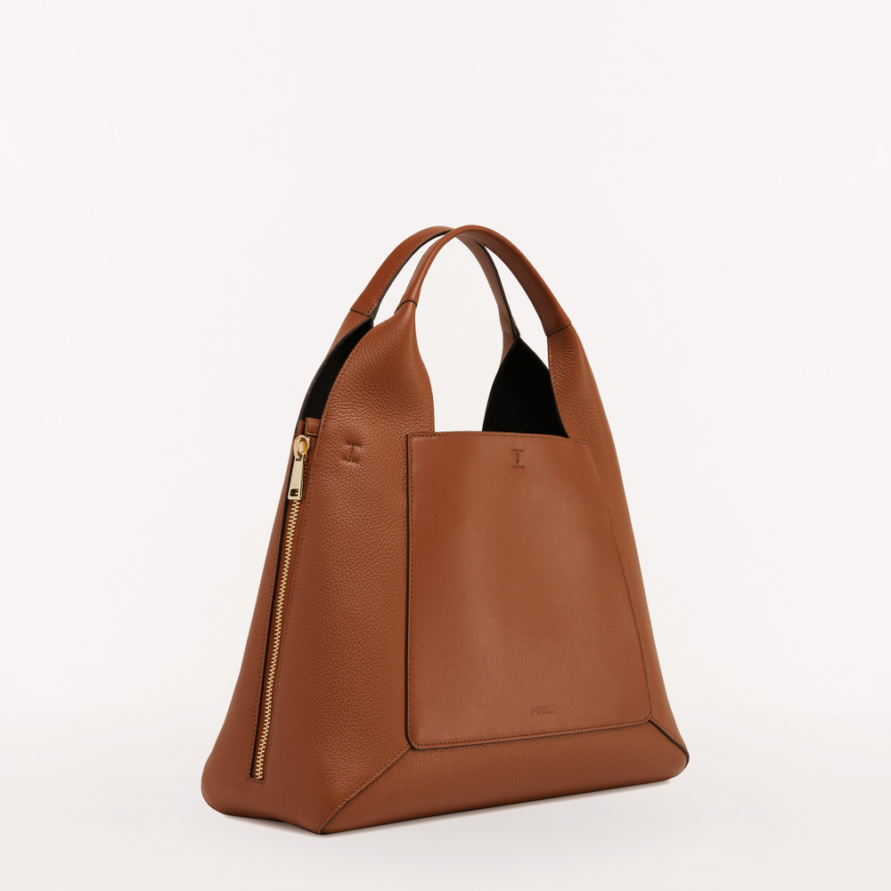 Women's Furla Gilda L Tote Bags Brown | 03278DMUR