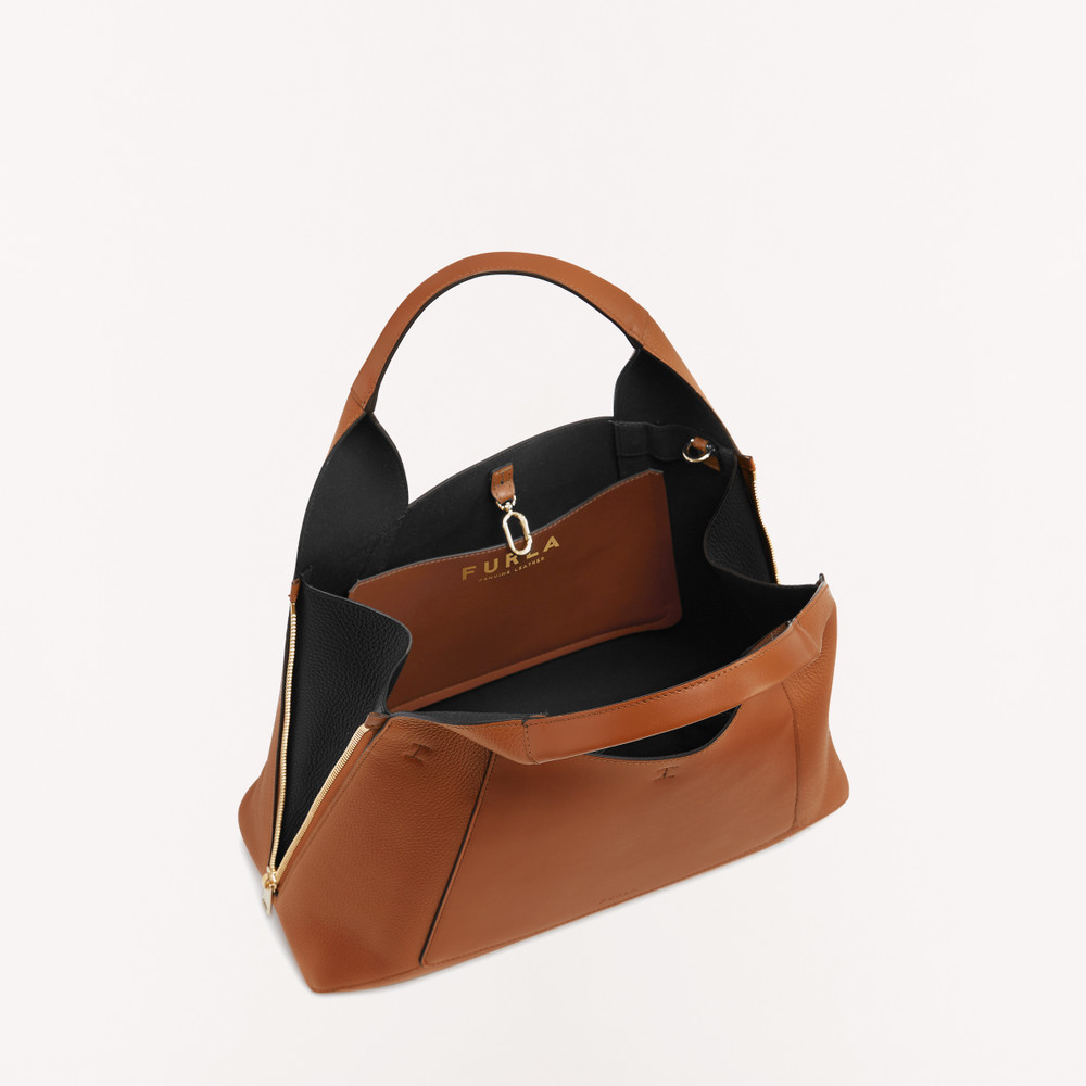 Women's Furla Gilda L Tote Bags Brown | 03278DMUR