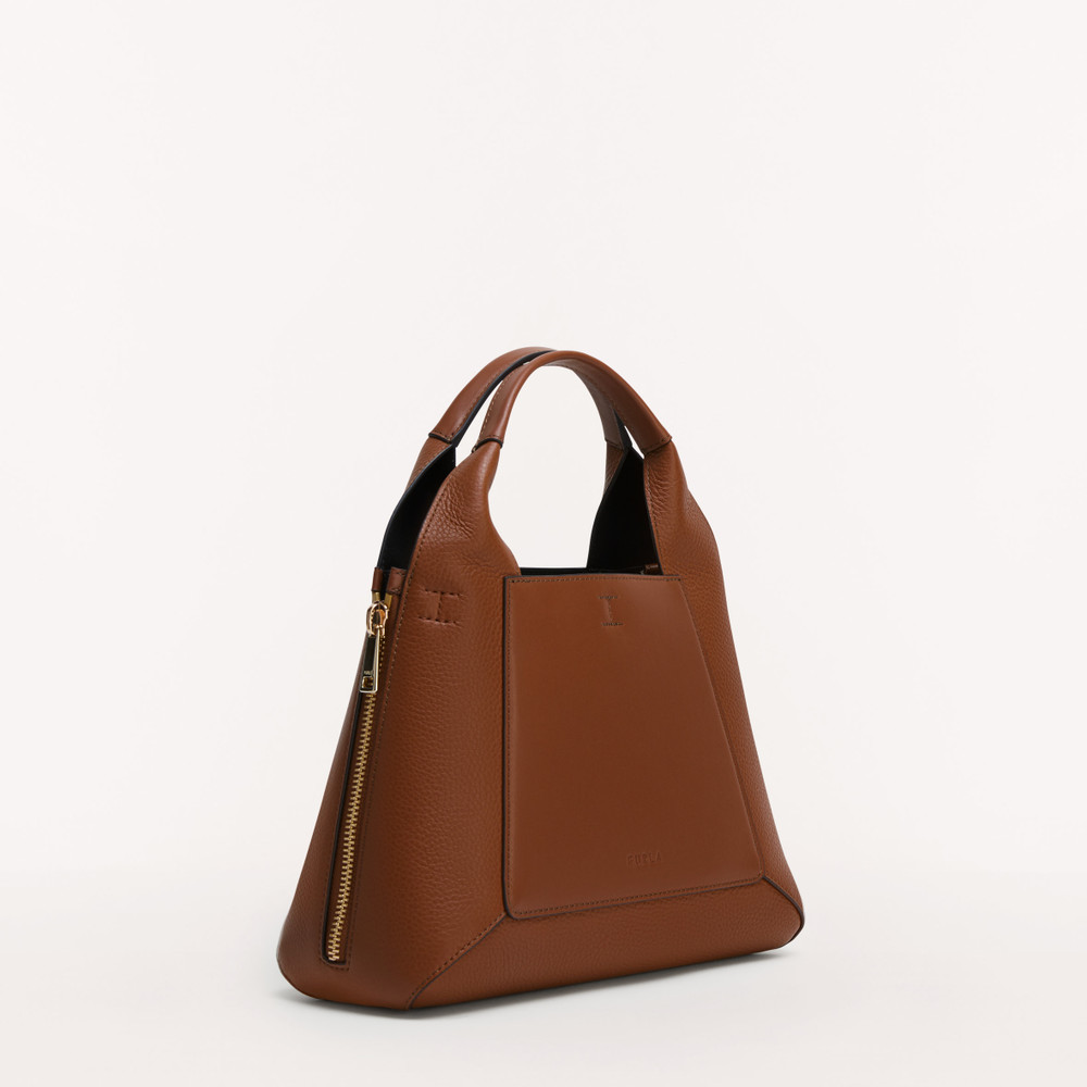 Women's Furla Gilda M Tote Bags Brown | 43092WCGH