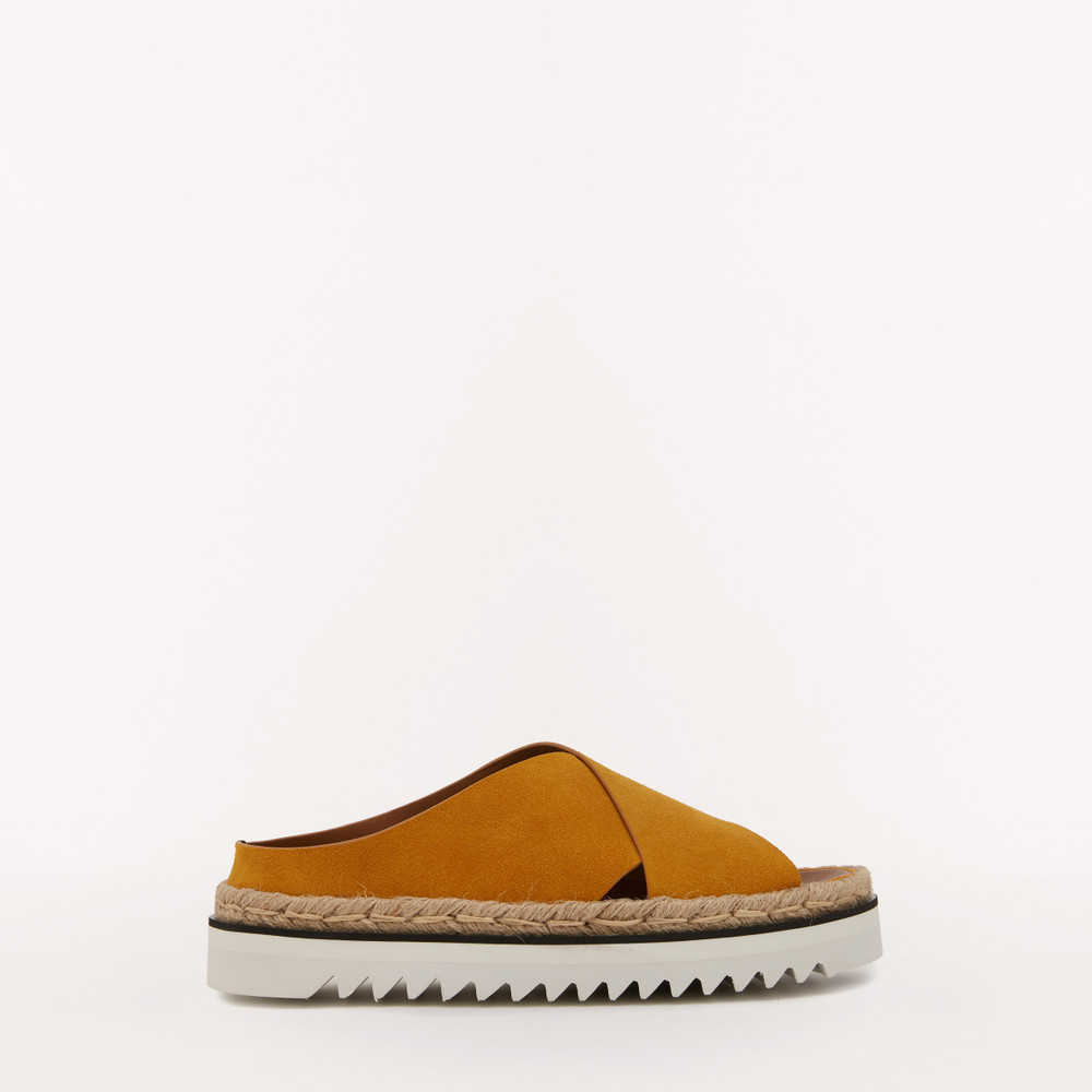 Women's Furla Gilda Sandals Brown | 72508HLUZ