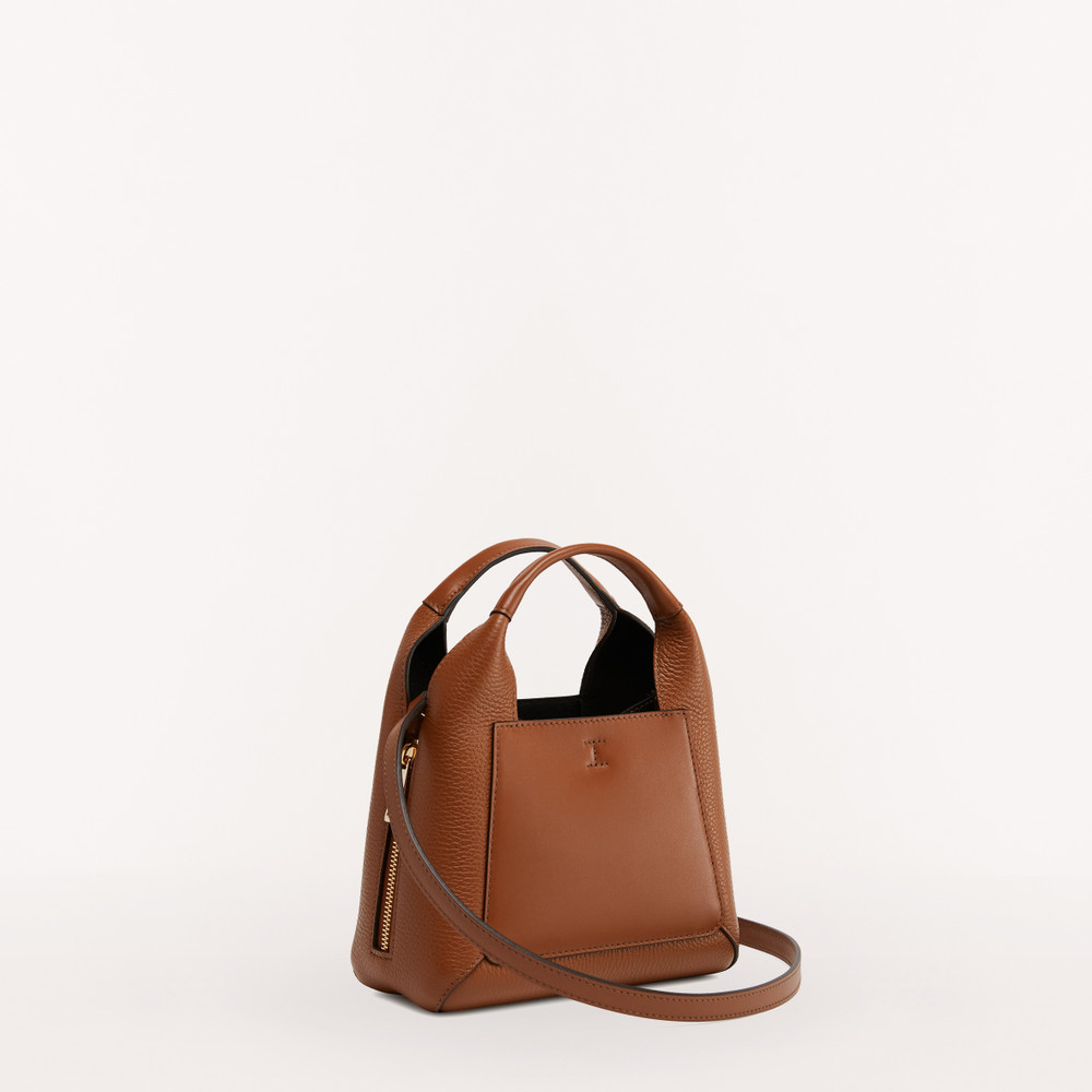 Women's Furla Gilda Tote Bags Brown | 53620KJXQ