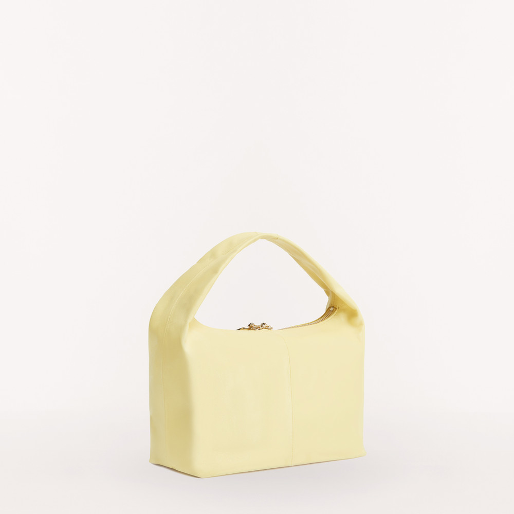 Women's Furla Ginger S Hobo Bags Yellow | 95762LOMJ