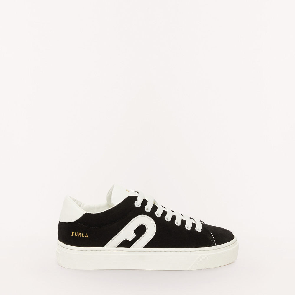 Women's Furla Joy Sneakers Black | 58403DOTY