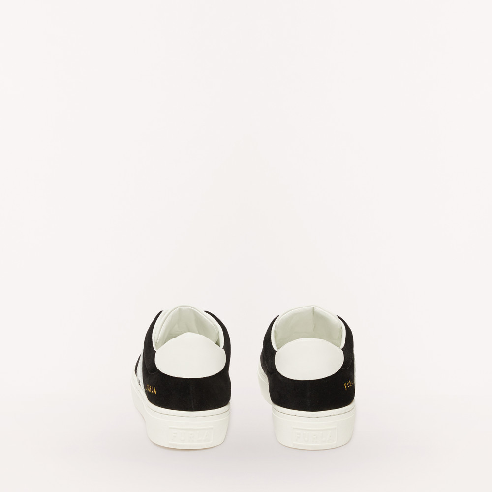 Women's Furla Joy Sneakers Black | 58403DOTY