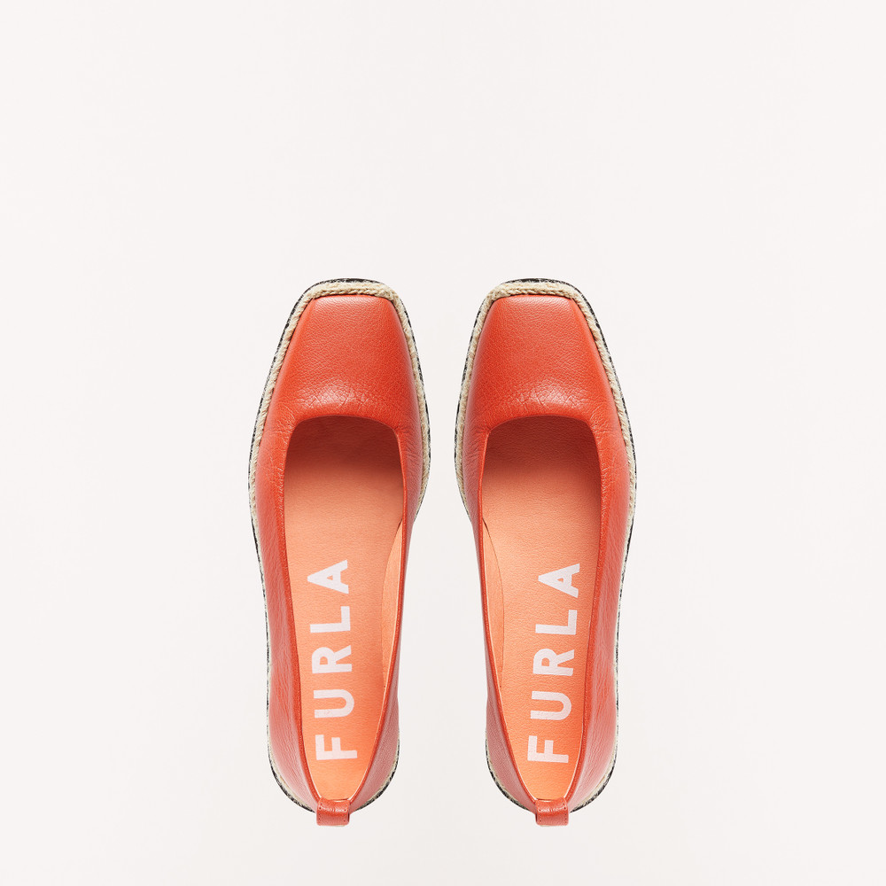 Women's Furla Meraviglia Ballerinas Orange | 25168DREI