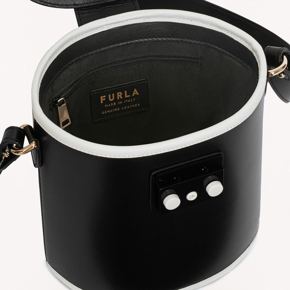 Women's Furla Metropolis Bucket Bags Black | 40726IHOS