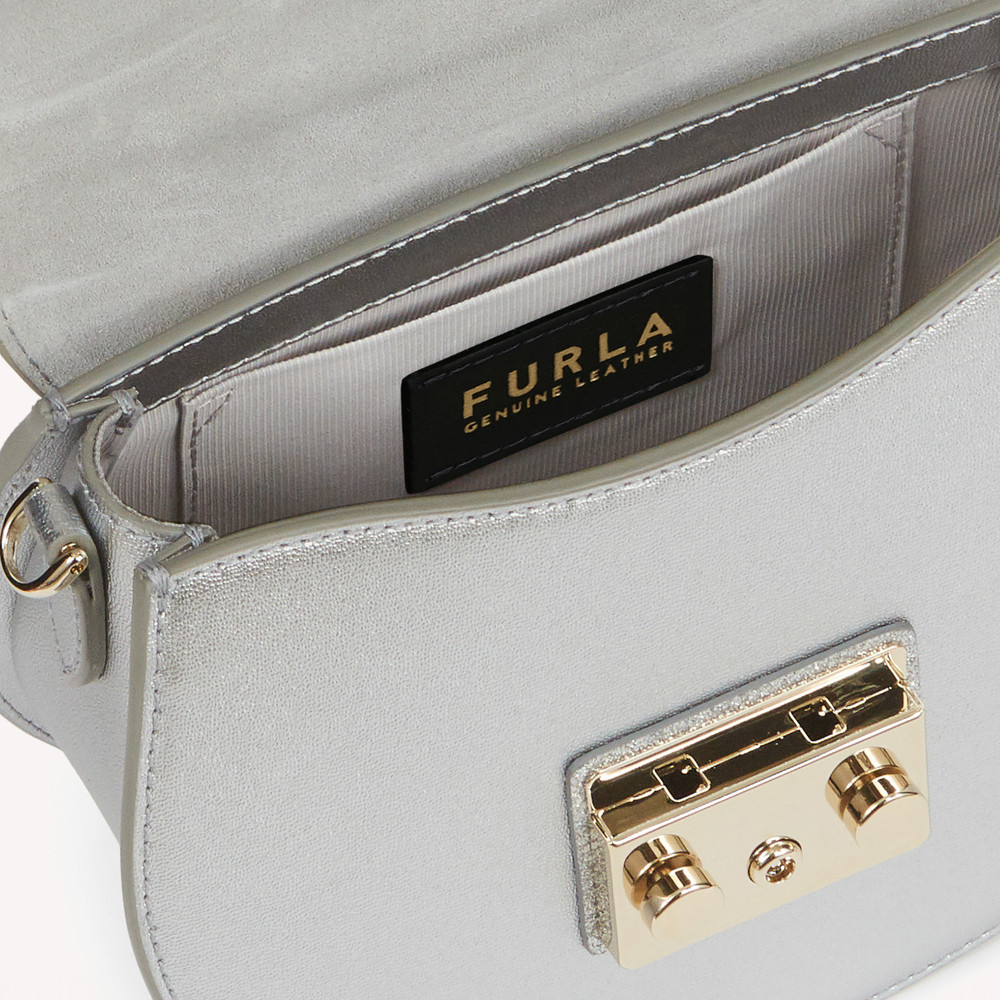 Women's Furla Metropolis Crossbody Bags Silver | 34805UJPY