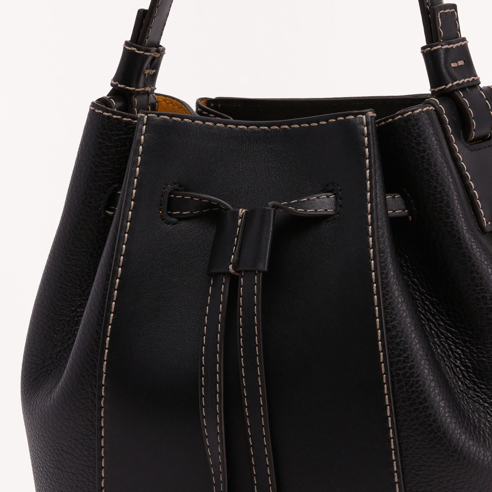 Women's Furla Miastella Bucket Bags Black | 54612HXKI