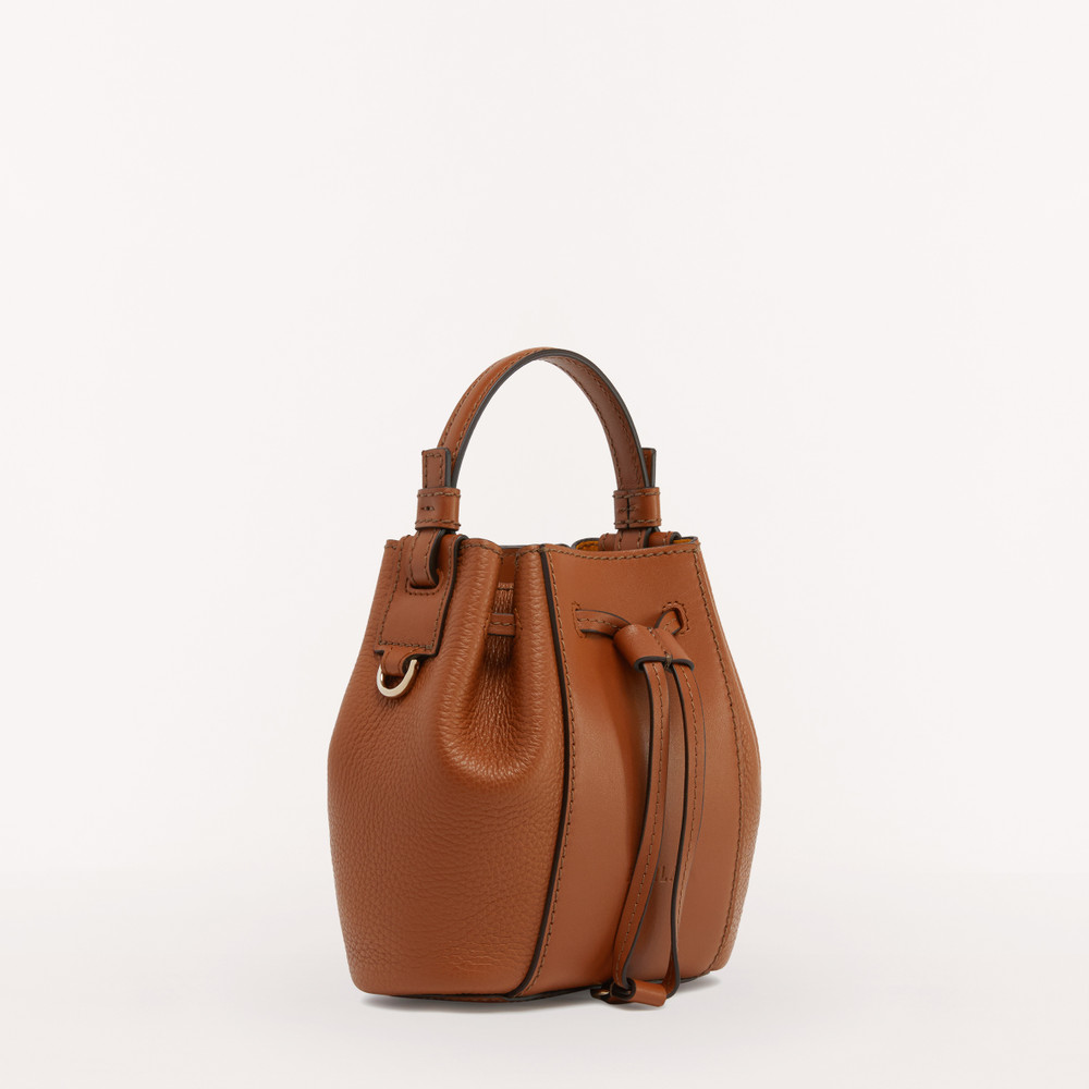 Women's Furla Miastella Bucket Bags Brown | 04732FJGC