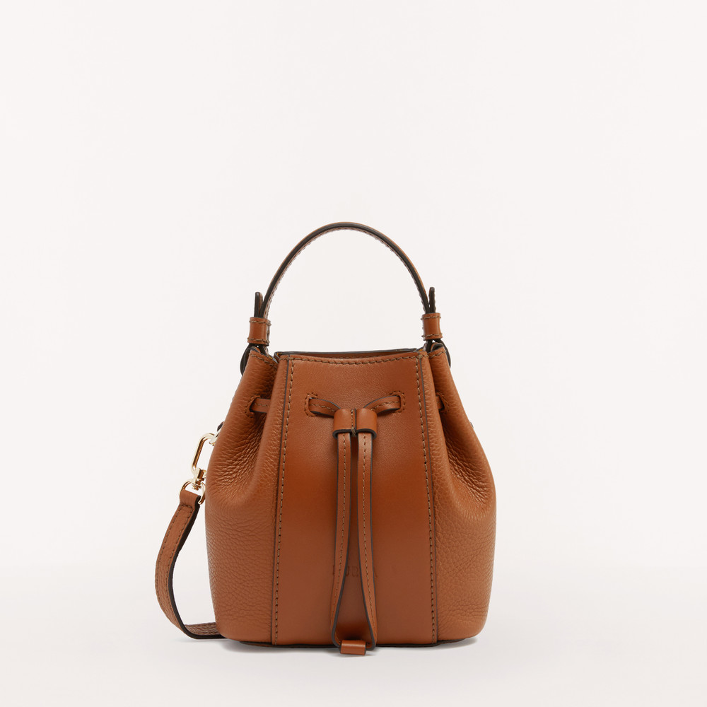 Women\'s Furla Miastella Bucket Bags Brown | 04732FJGC